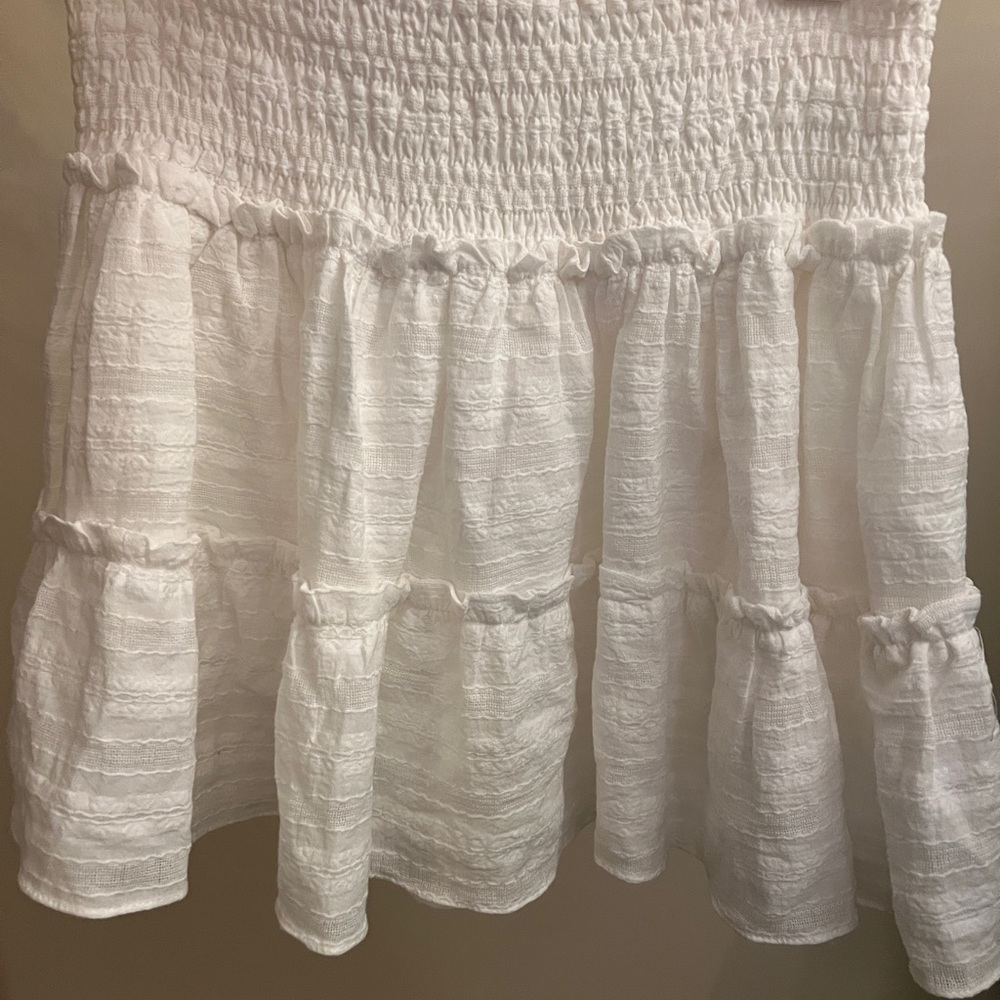 White Tiered Skirt